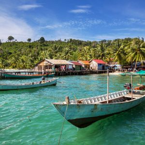 Fishing boats in Kep,Cambodia