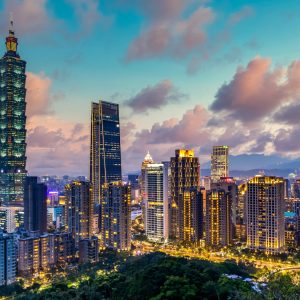 Taiwan city skyline and skycraper the beautiful of Taipei, Taiwan city skyline and skyscraper and other modern building of downtown, Taipei is a popular tourist destination.